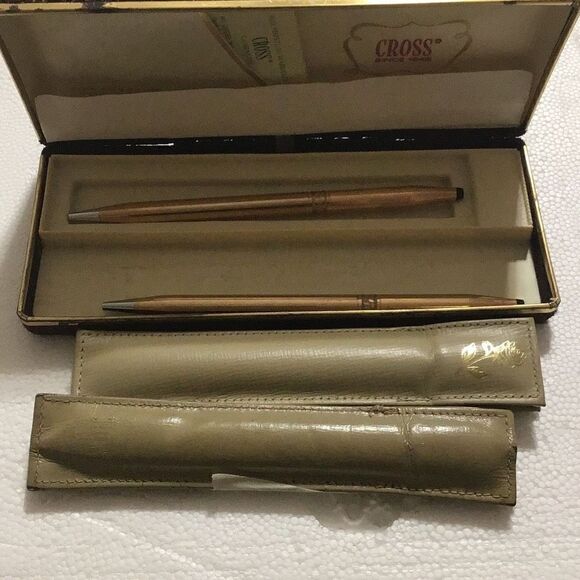 Vintage 14 karat gold filled “Rose cross pen, pencil set in nearly new condition - Picture 1 of 7